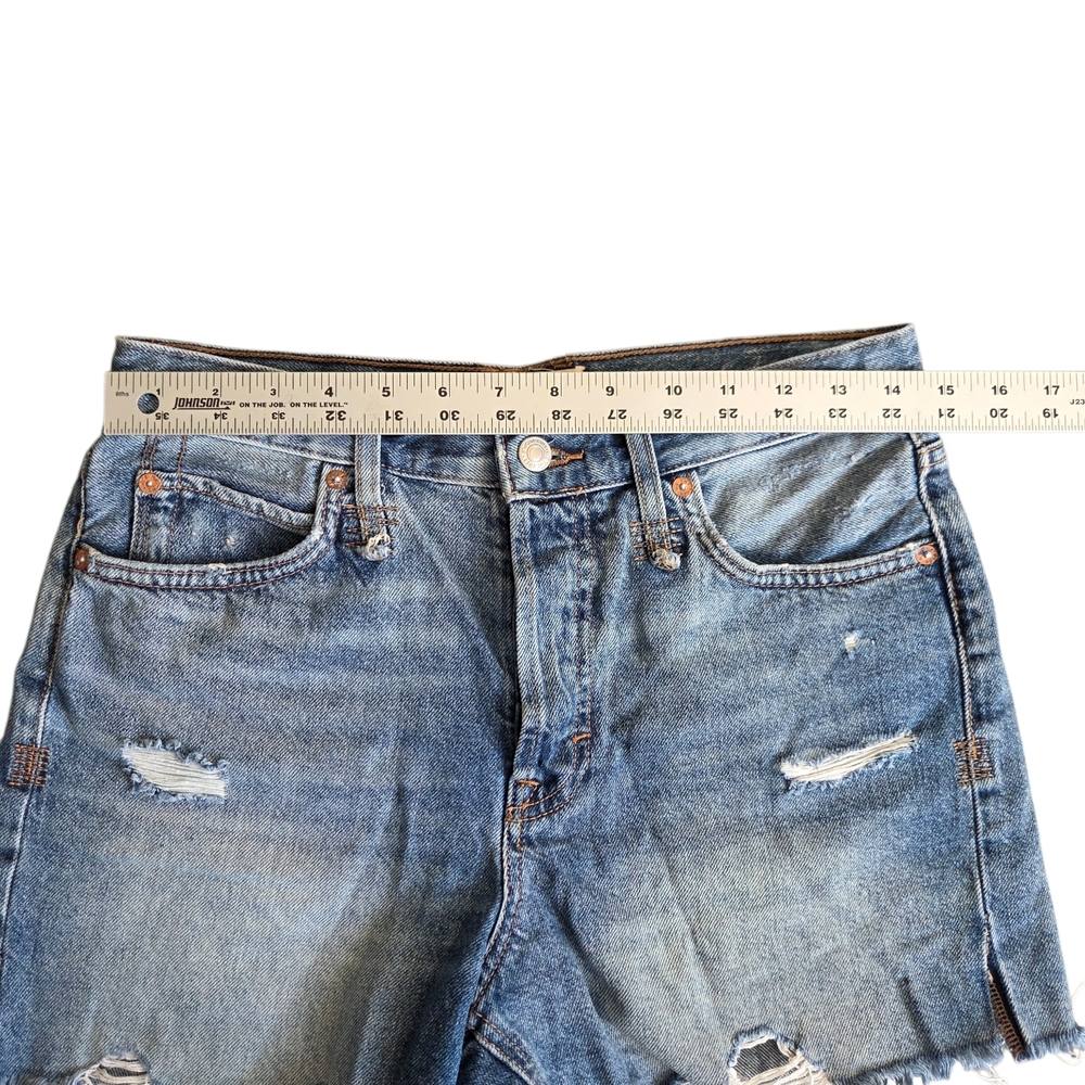 Free People We The Free Makai Distressed High Rise Jeans Shorts 26 - Picture 5 of 6